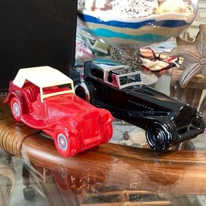 Vintage Set of EMPTY GLASS Roadsters Wild Country Avon EXCELLENT CONDITION